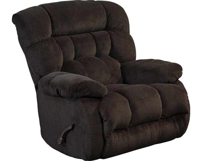 Catnapper Daly Chaise Swivel Glider Recliner in Chocolate
