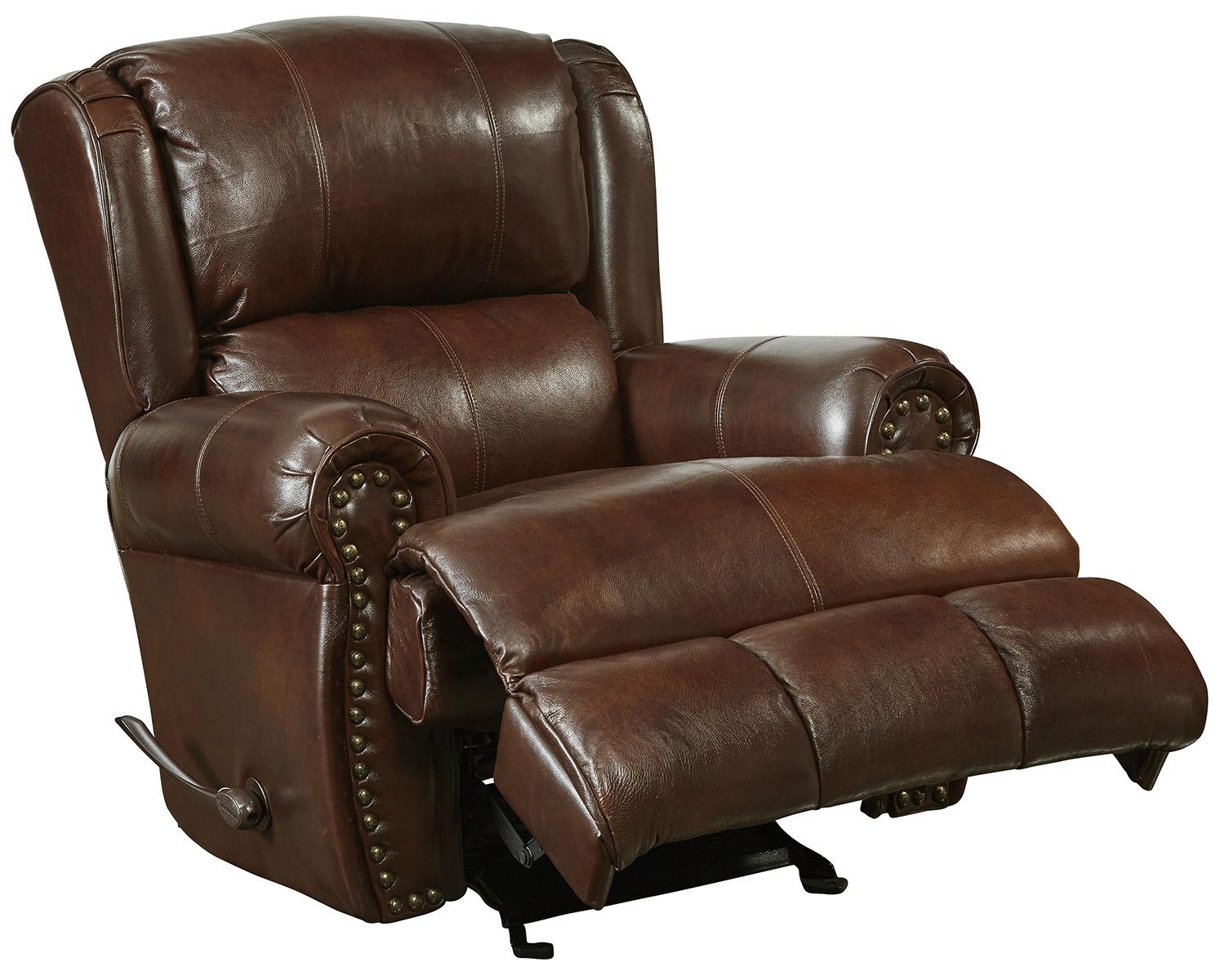 Catnapper Duncan Deluxe Glider Recliner in Walnut — Bargains