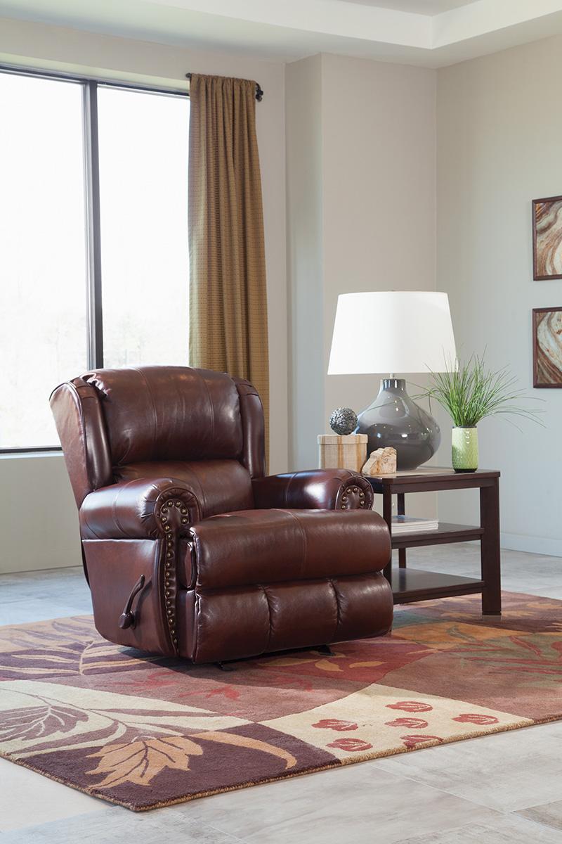 Catnapper Duncan Deluxe Glider Recliner in Walnut — Bargains