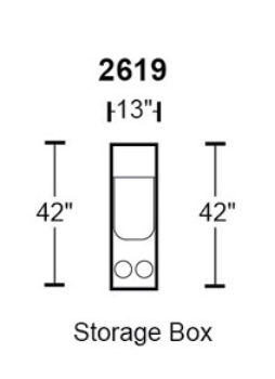 Catnapper McPherson Console Storage Box w/Power in Buff 2619