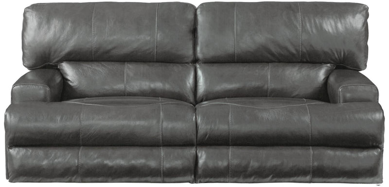 Catnapper Wembley Lay Flat Reclining Sofa in Steel